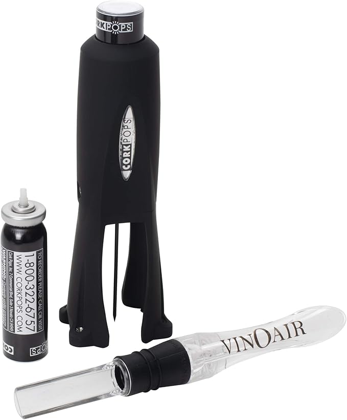 Cork Pops 20003 Nicholas Connoisseur Collection, Nicholas Legacy with Refill, Extra Cartridge, VinOair