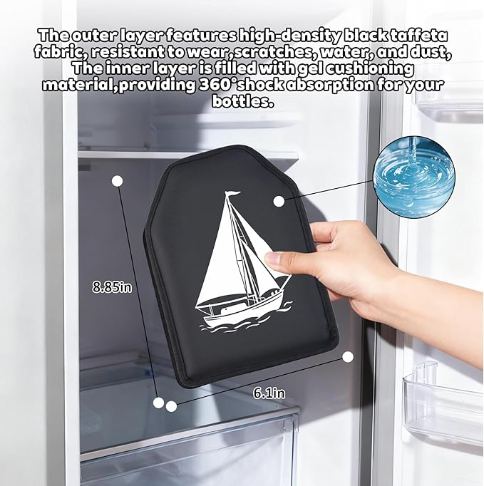 Universal Wine Chiller Sleeve for All Bottles - Rapidly Cools & Keeps Wine, Champagne & Beer Ice-Cold in Minutes - Portable No-Mess Gel Cooler for Picnics & Parties