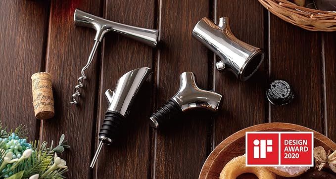 Gdesign Wine Aerator Pourer - Premium 304 Stainless Steel Wine Decanter Spout with Air Tube - No Drip, No Spill Design - Instant Aeration for Enhanced Flavor - Perfect Wine Gift Set for Enthusiasts