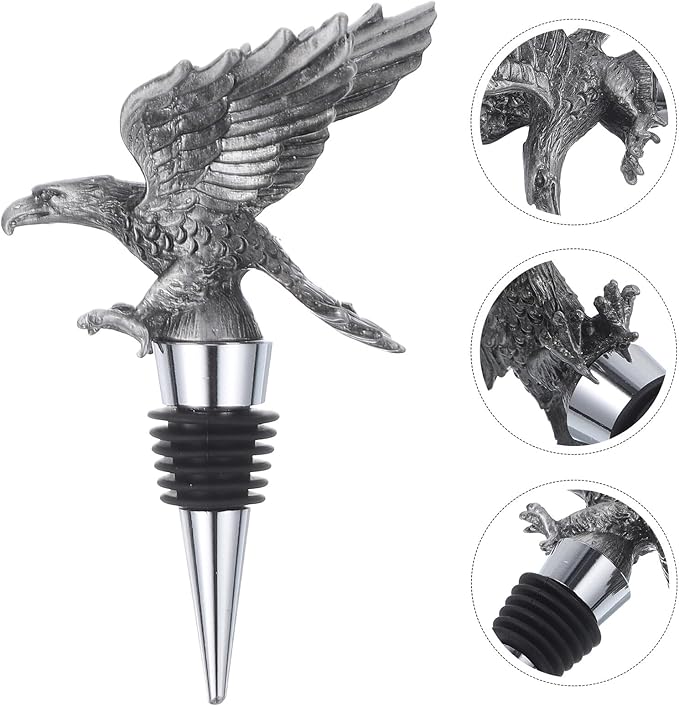 BESPORTBLE Reusable Eagle Head Wine Bottle Stopper High Sealing Beverage Stopper for Wine Preservation Party Use Easy to Clean