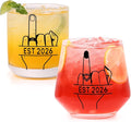 comfit Engagement Gifts for Couples 2026 - Bridal Shower Gift - Valentine's Day,Wedding Gifts for Couples, His and Hers, Newlywed - Wine&Whiskey Glass for Mr and Mrs
