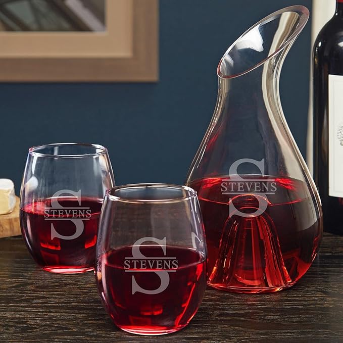 Personalized Wine Decanter - Engraved Wine Carafe by HomeWetBar