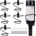 MOCOUM 6 Pack Wall Mounted Wine Racks - Red Wine Bottle Display Holder with Screws, Metal Hanging Wine Rack Organizer for Beverages/Liquor Bottles Storage (6 Pack, Downwards-Style 2)