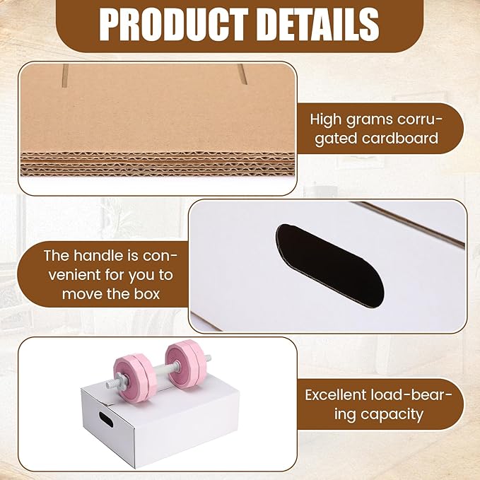 MotiMind 2 Sets Mug Moving Boxes with Divider Kits 17 x 13 x 6 Inches Mug Packing Shipping Box Kitchen Moving Boxes Storage Carrier with 18 Pcs Foam Pouches and Handles for Glasses Cup Wine Packing