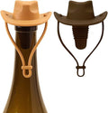 Silicone Wine Stoppers, Cowboy Hat Wine Bottle Stopper Sealer, Keeps Fresh for 15 Days, Home Decoration and Winer's Gifts (2, Coffee+Light Brown)