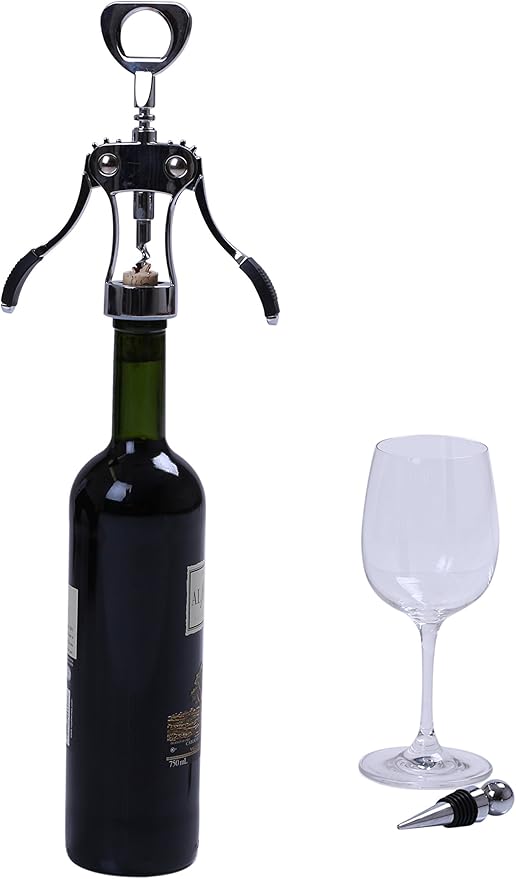 Premium Corkscrew and Wine Stopper Set