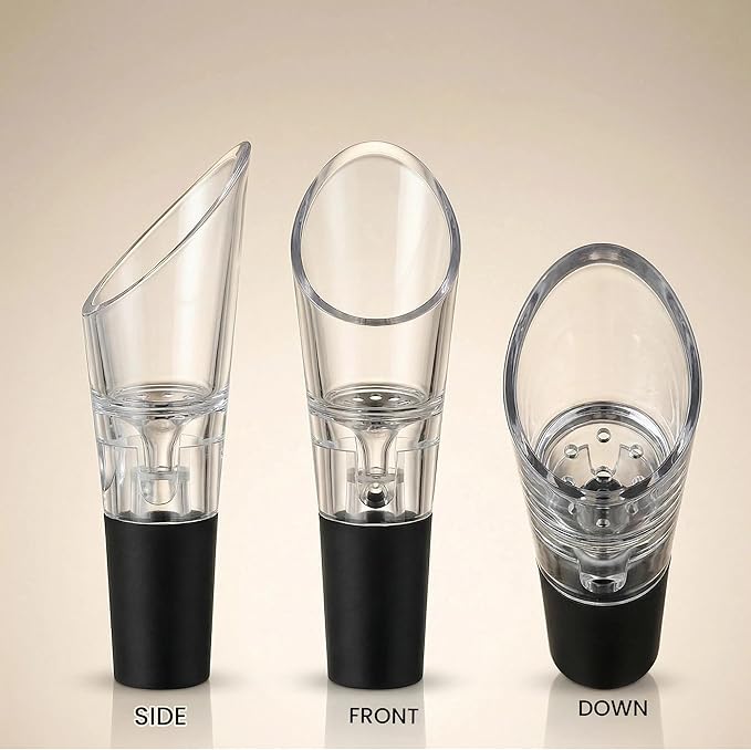 Wine Accessory With Aerator Pourer (2-pack),Premium Decanter Spout With Filter,Improve Taste and Smell Immediately,Perfect Wine Gift(2PCS)