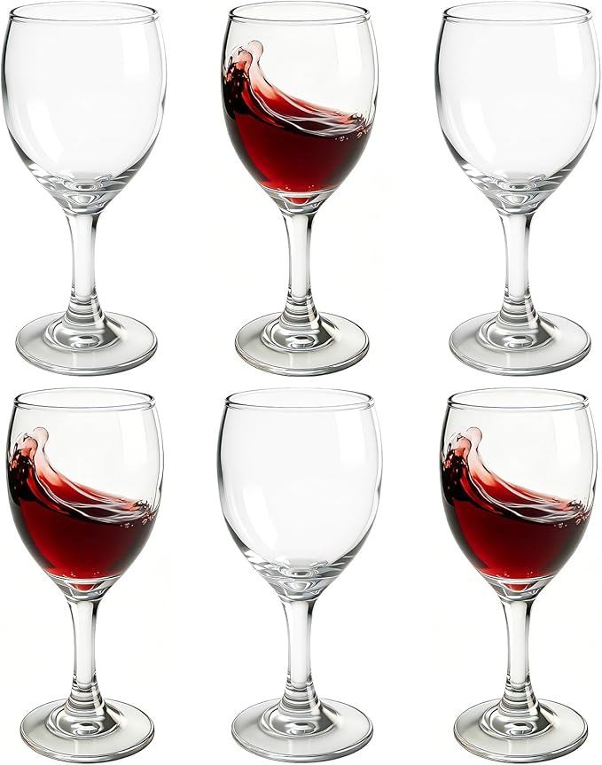 Valeways Shot Glasses, 3.5oz Mini Wine Glasses Set of 6, Cute Shot Glasses/Great for White and Red Wine/Wine Glass Clear/Tasting Glasses
