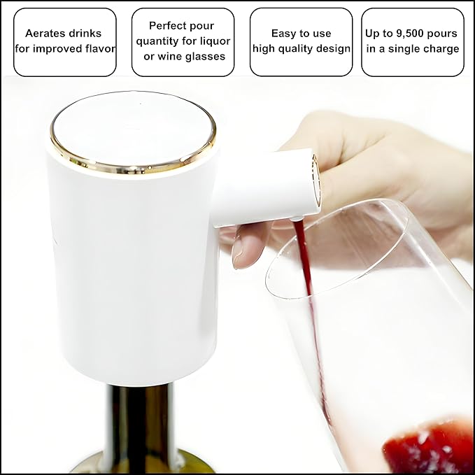 The Electric Wine Aerator Dispenser for Wine, Whiskey, Soju, and Liquor Perfect Whiskey Decanter machine, Liquor Pourer, Electric Wine Decanter, Wine Dispenser Wine Decanter with Aerator