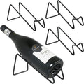 4Pcs Simple Wine Rack, Tabletop Wine Display Rack Wine Bottle Holder, Gift for Kitchen Home Decoration (Black)
