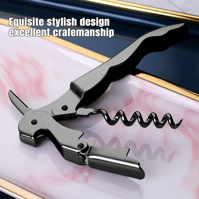 Waiters Corkscrew Professional Wine openers，stainless steel Wine Key,Classic All-in-one Corkscrew, Bottle Opener and Foil Cutter