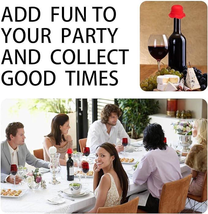 Formal Hat Wine Stoppers Hat-Shaped Bottle Plug Wine Bottle Stoppers Wine Accessories Kitchen Gadgets Kitchen Gift Set Creative Gifts Baseball Party Decoration-2pcs Red Bottle Stoppers