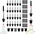 Stainless Steel Liquor Bar Bottle Pourers - Drip-Free Nozzle - Pour Spouts for Alcohol & Bartending - Universal Fit Speed Spout - Rust-Free & Easy Clean - Chrome (24 Pack)
