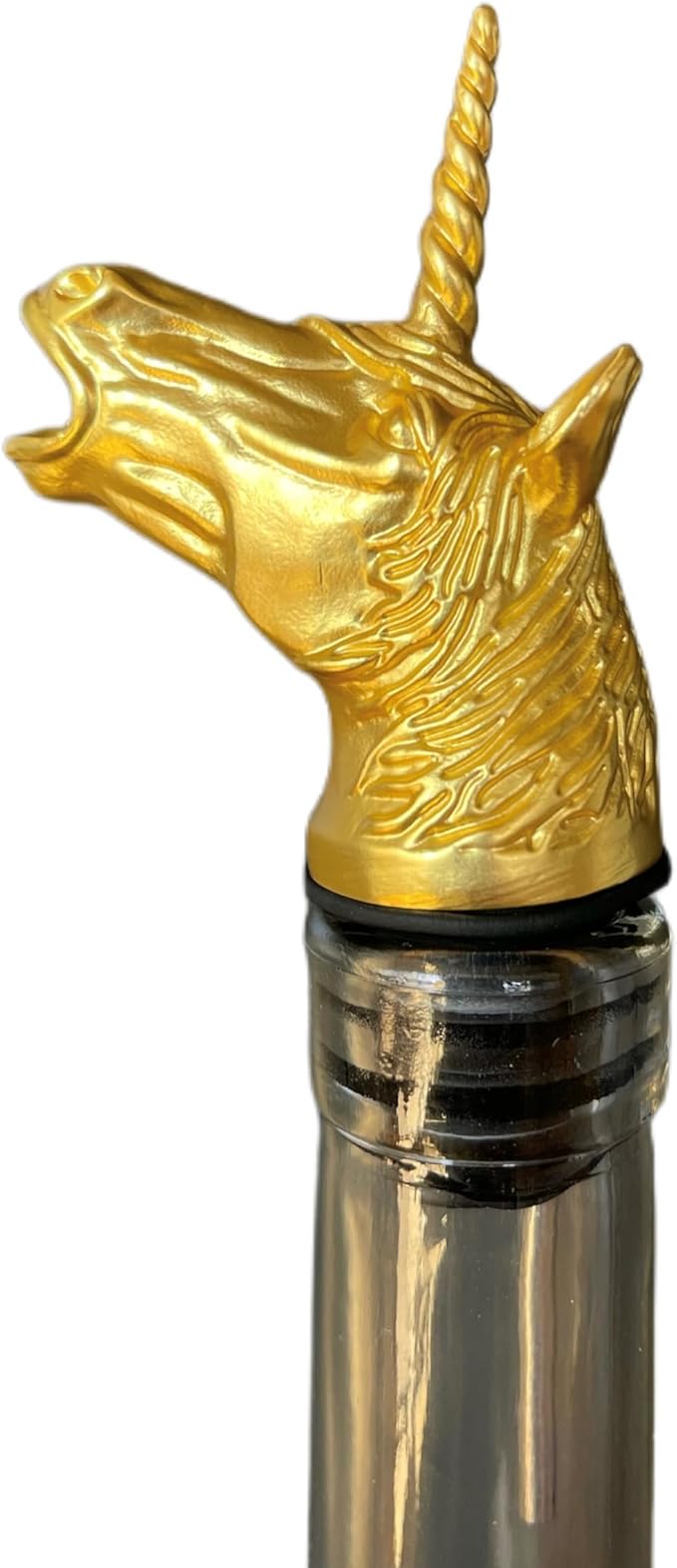 Gold Unicorn Wine Aerator Pourer Spout – Funny Wine Gift for Men & Women – Novelty Animal Wine Accessory for Parties & Home Bar