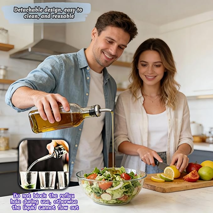 4PCS Premium Wine and Oil Pourer Set, 304 Stainless Steel Pour Spouts for Liquor & Oil - Reusable, Dishwasher Safe, Precision Flow Control, Leak-Proof Seal, Fit Most Wine & Whiskey Bottles (S (Hat1))
