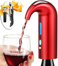 Fathers Day Wine Aerator Electric Wine Decanter – Easy One Touch Red & White Wine Accessories, Ideal for Beginners and Enthusiasts, Spout Pourer, Wine Preserver – Best Mothers Day Gift for Mom