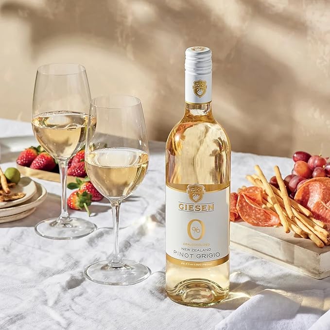 Giesen Non-Alcoholic Premium Pinot Grigio - Premium Dealcoholized White Wine Pinot Gris from New Zealand | 12 PACK