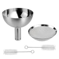 Wine Aerator Funnel with Sediment Strainer, Stainless Steel Wine Decanter with Filter, Wine Shower Funnel, Gift for Wine Lover (Silver)