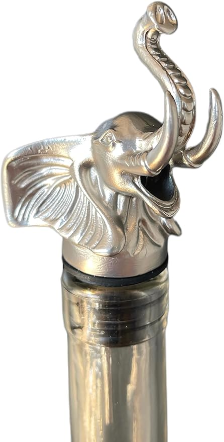 Elephant Wine Aerator Pourer Spout – Funny Dinosaur Wine Gift for Men & Women – Novelty Animal Wine Accessory for Parties & Home Bar