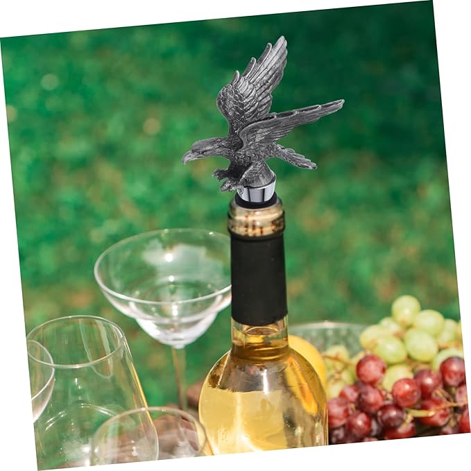 Healifty 1pc Eagle Head Shape Wine Stopper Creative Eagle Bottle Stopper for Wine Reusable Strong Sealing Easy to Clean