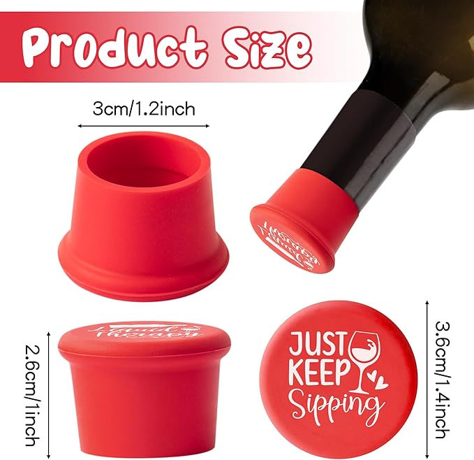 10Pcs Wine Stoppers Gift Set Funny Silicone Bottle Covers Reusable Beverage Corks Strong Sealing Keep Wine Fresh Lady Man Liquor Accessories for Outdoor Picnics Weddings Barbecues Parties