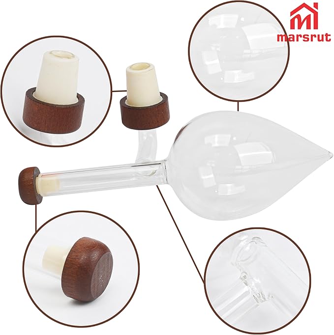 Wine Aerator Decanter Bulb, Italian Aireador De Vino, Wine Whisky Bottle Decantador Dosificador Pourer for Taste Better, Clear Glass Spout, Accessories for Birthday Father Gift Home Gathering, No Drip