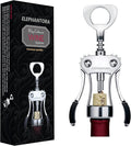 Wine Opener with Built-in Bottle Opener,Wing Corkscrew,Heavy Duty Screw, Sturdy Lever Mechanism, Ergonomic Handles, Premium Quality