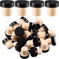 Yookeer T-shaped Stopper Cork Wine Bottle Stoppers Reusable Wine Sealing Plug for Beer Bottles DIY Craft(Black,24 Pieces)