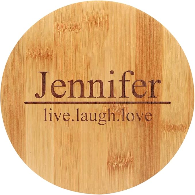 Personalized Bamboo Round 4 Piece Wine Tool Set