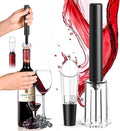Air Pressure Wine Bottle Opener and Wine Pourer 2 Pieces Set - NUCOKRS Pump Corkscrew, Effortlessly Opens Bottles in 3-7 Pumps, No Electricity, Easy to Use, Gift for Wine Lovers