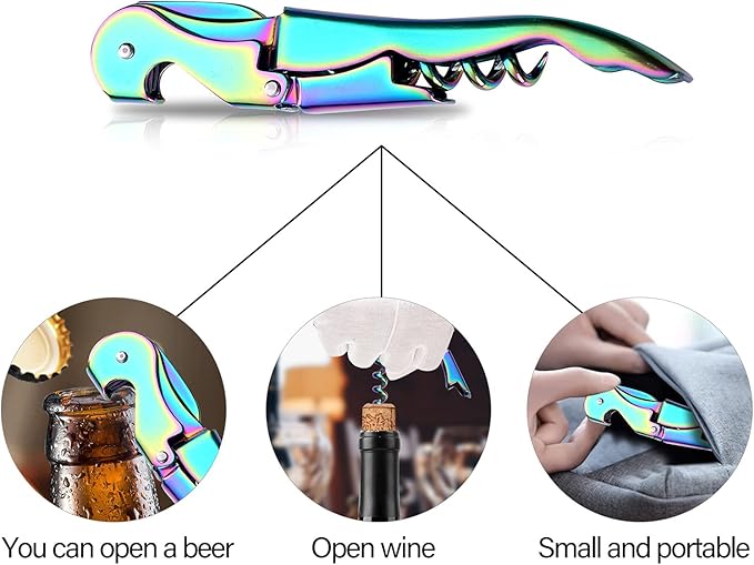 Waiters Corkscrew Professional Wine openers,stainless steel Wine Key for Restaurant Waiters,Classic All-in-one Corkscrew, Bottle Opener and Foil Cutter