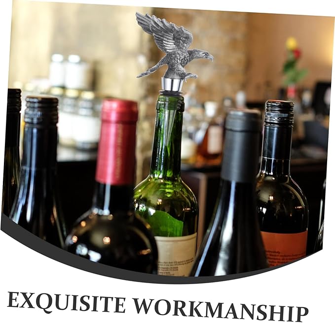 Cabilock Creative Eagle Shape Wine Bottle Stopper Zinc Alloy Sealing Plug for Wine Preservation and Decoration Easy to Use Soda Beer and Oil Bottles