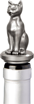 Stainless Steel Cat Wine Aerator Pourer - Deluxe Decanter Spout for Robust Red and White Wine - Pour Amore Bottle Pourer/Stopper & Air Diffuser by Chris's Stuff