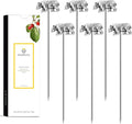 Homestia Metal Cocktail Picks for Drinks, 4.6" Bear Cocktail Toothpicks Cocktail Garnish Cocktail Swords, 6Pcs Fancy Martini Picks Olive Picks, Vintage Cocktail Pins Cocktail Accessories