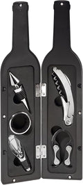 Ozeri 5-Piece Wine Bottle Corkscrew & Accessory Set, Black