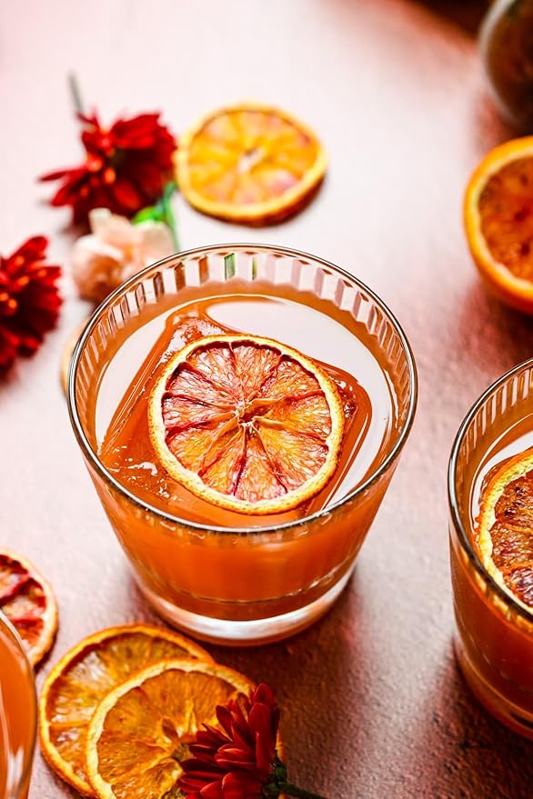 Utama Dehydrated Blood Orange Slices – 30+ Dried Citrus Wheels for Cocktails, Garnishes, Crafts, and Decorations - MADE IN THE USA