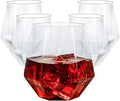 Goodluck 80 PCS Diamond Stemless Plastic Wine Whiskey Glasses, 12 Oz Disposable Cocktail Glasses, Suitable for Weddings, Birthday Parties, Family Gatherings, Bars, etc (Clear)