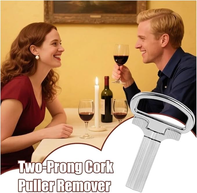 Durand wine opener, ah so wine opener, NEW Wine Corkscrew Two-Prong Particular Older(Bright Silver)