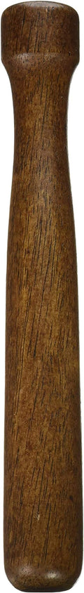Winco Wooden Muddler, Lacquered Walnut, Brown, Medium