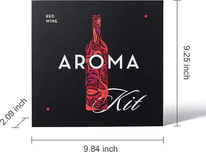 Red Wine Aroma Kit, Tasting & Smelling Aroma Set for Red Wines, 15 Aromas, Training Educational Gift - Beginners & Sommelier Master, Book & Accessories Guide Included