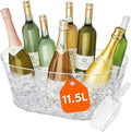 Lifewit 11.5L Ice Bucket for Parties, Large Portable Drink Bucket for Cocktail Bar, Champagne Cooler for Beverage/Wine/Beer, Mimosa Bar Supplies Chiller Tub with Scoop 38 x18x20 cm/15x7x8 inches