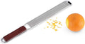 Viski Citrus and Cheese Grater, Stainless Steel Rasp Grater Zester with Acacia Wood Handle for Lemons, Oranges, Nutmeg & Cheese, Elegant Kitchenware for Cocktails, Cooking, & Bartender Gifts, Set of 1