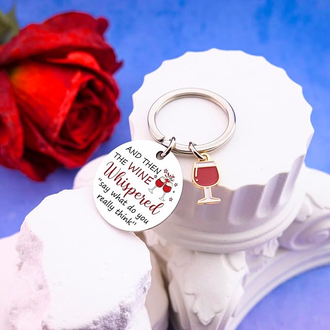 Wine Gifts For Women Men Wine Accessories For Wines Lovers Funny Wines Themed Gifts Funny Keychain Birthday Christmas Gift For Friends Stocking Stuffers For Adult