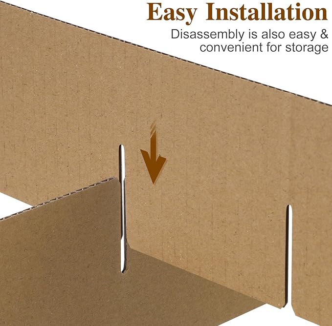 2PCS Moving Box Dividers, Cardboard Glass Packing Kit for Glasses and Dishes, Corrugated Dish Storage Organizer for China Plates and Wine Glass, 16 Cell Grids, 13.17 x 3.14 Inch
