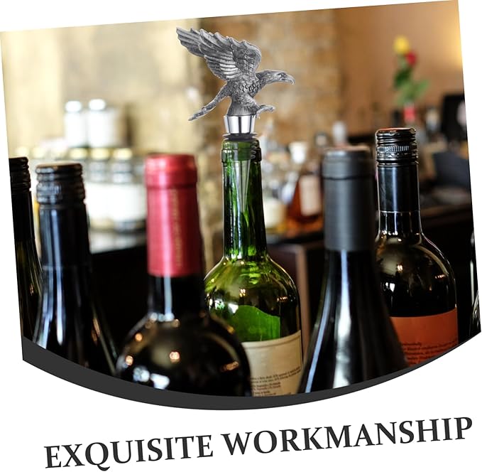Eagle Wine Bottle Stopper Reusable Zinc Alloy Wine Sealer for Parties and Events Decorative Eagle Design