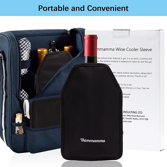 Wine Cooler Sleeve, Wine Bottle Gel Cooler Sleeve Freezer Chiller, Long Lasting Keep Wine Cool and Chill Sleeve for Prosecco Champagne Beer Wine Bottles