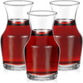 Remagr 3 Pack Single Serving Wine Carafe Glass Small Mini Carafe Individual Wine Refill Decanter for Dinner Parties Tastings Bars Restaurants (6.5 oz)