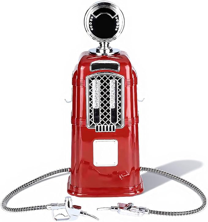 Beverage Pump Dispenser, 1000cc Double Guns Wine Beverage Pump Liquor Alcohol Beer Dispenser Beer Pump(black) (Red)