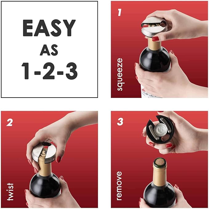 Aerator Pourer, Wine Opener, and Foil Cutter Bundle by Vintorio
