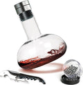 Modern Innovations Red Wine Decanter with Aerator Lid, Best Wine Decanter Gift Kit for Wine Lovers, Double Decanter Set for Wine, Wine Breather Carafe Decanter, Aerating Decanter, Glass Wine Saver